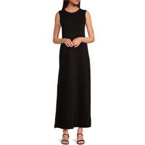 Classic Black Sleeveless Maxi Dress - Elegant Everyday Style